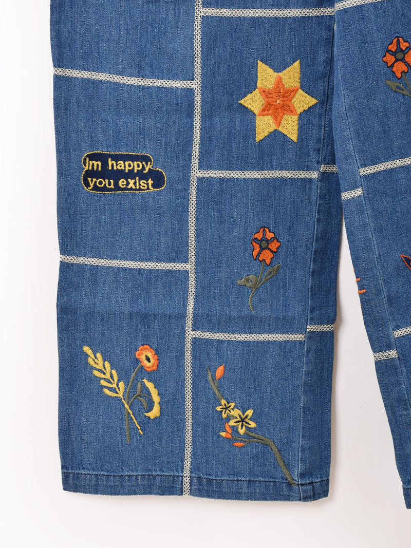 Emerald Motel パッチワーク刺繍 イージー デニムパンツ – 古着屋Top