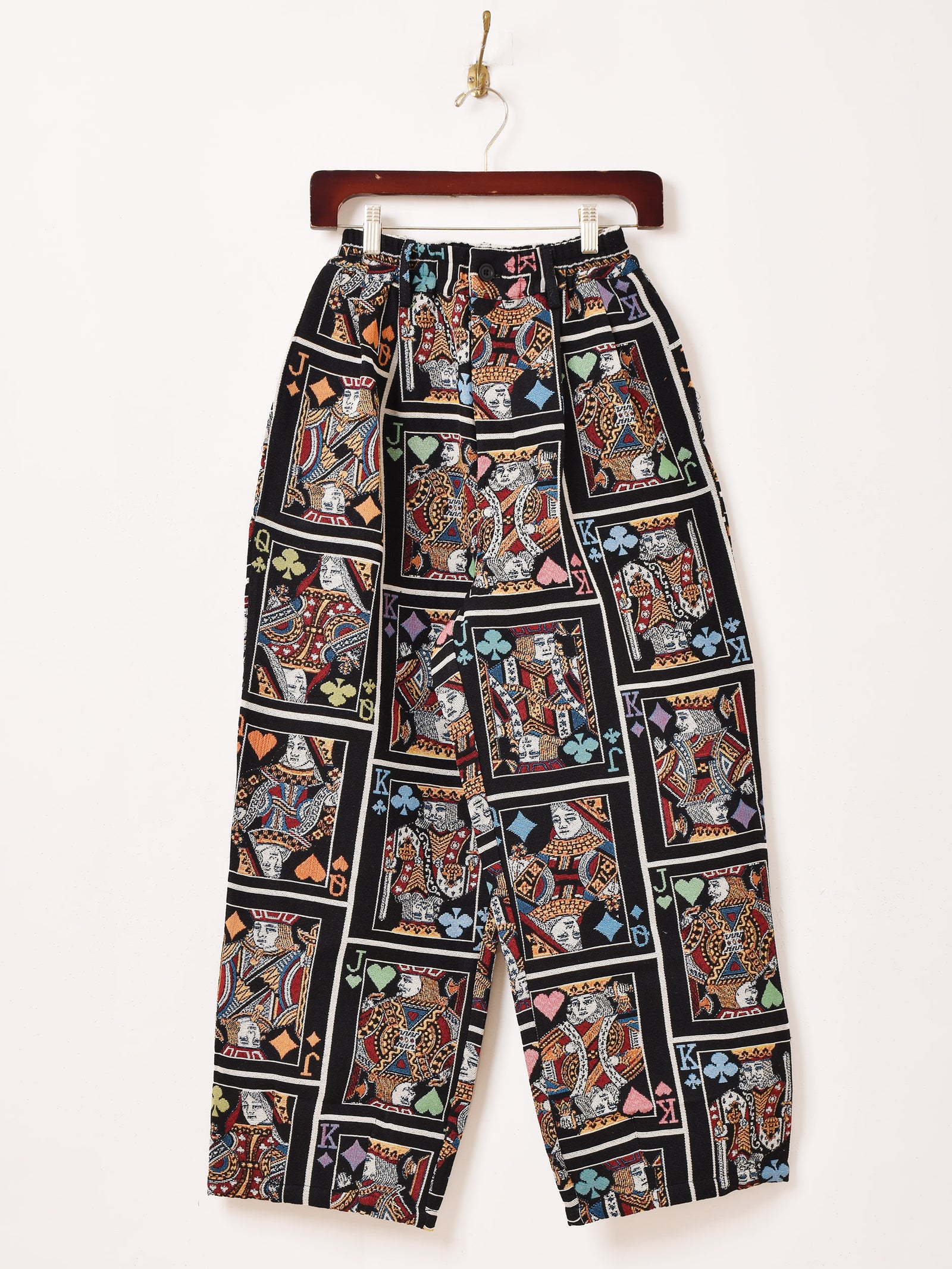 2色展開】Meridian トランプ柄 ゴブラン織り コクーンパンツ – 古着屋