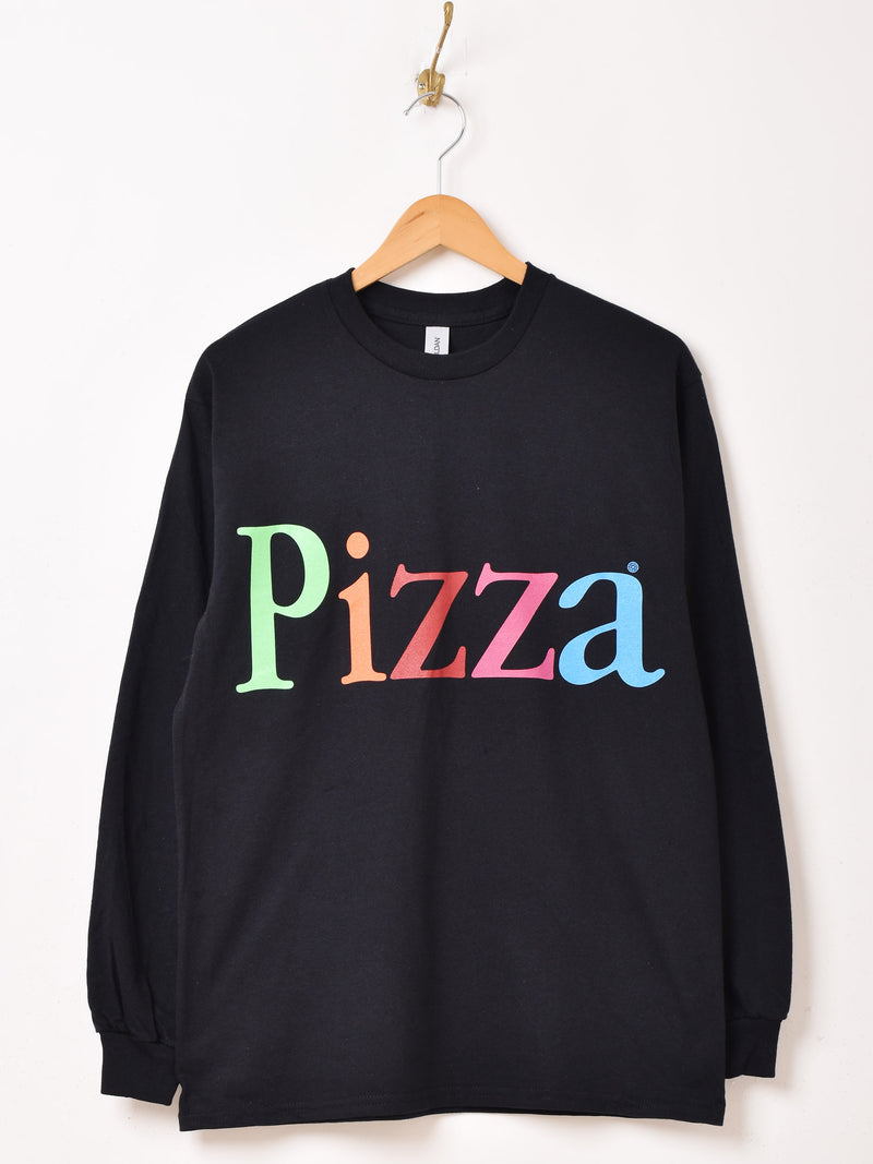 カラフルロゴ ロングスリーブTシャツ「Pizza」