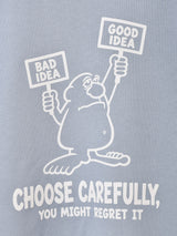 【2色展開】Backers プリント スウェットシャツ「CHOOSE CAREFULLY」