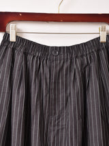 【2色展開】Meridian ピンストライプ柄 バルーンパンツ