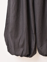 【2色展開】Meridian ピンストライプ柄 バルーンパンツ