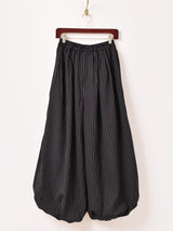 【2色展開】Meridian ピンストライプ柄 バルーンパンツ