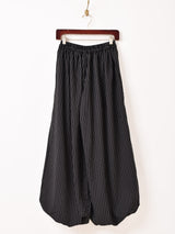 【2色展開】Meridian ピンストライプ柄 バルーンパンツ