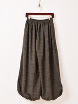 【2色展開】Meridian チェック柄 バルーンパンツ