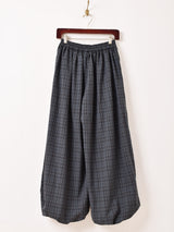 【2色展開】Meridian チェック柄 バルーンパンツ
