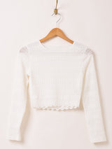 【2色展開】Meridian ベロアレース 長袖カットソー