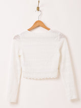 【2色展開】Meridian ベロアレース 長袖カットソー