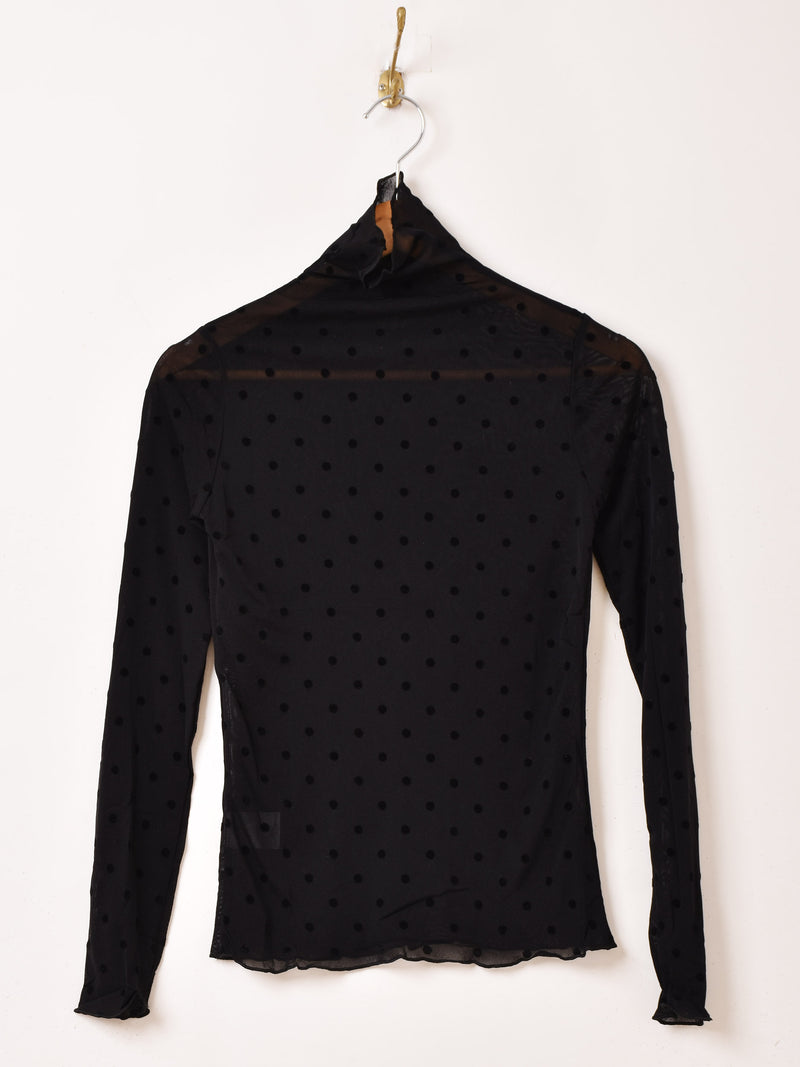 3色展開】Meridian ドット柄 長袖 シアーカットソー – 古着屋Top of