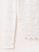 【3色展開】Meridian ベロアレース 長袖カットソー