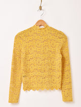 【3色展開】Meridian ベロアレース 長袖カットソー