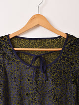 【2色展開】Meridian 花柄 長袖 シアーカットソー