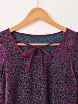 【2色展開】Meridian 花柄 長袖 シアーカットソー