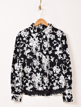 【2色展開】Meridian ベロア シアー 長袖ブラウス