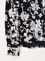 【2色展開】Meridian ベロア シアー 長袖ブラウス