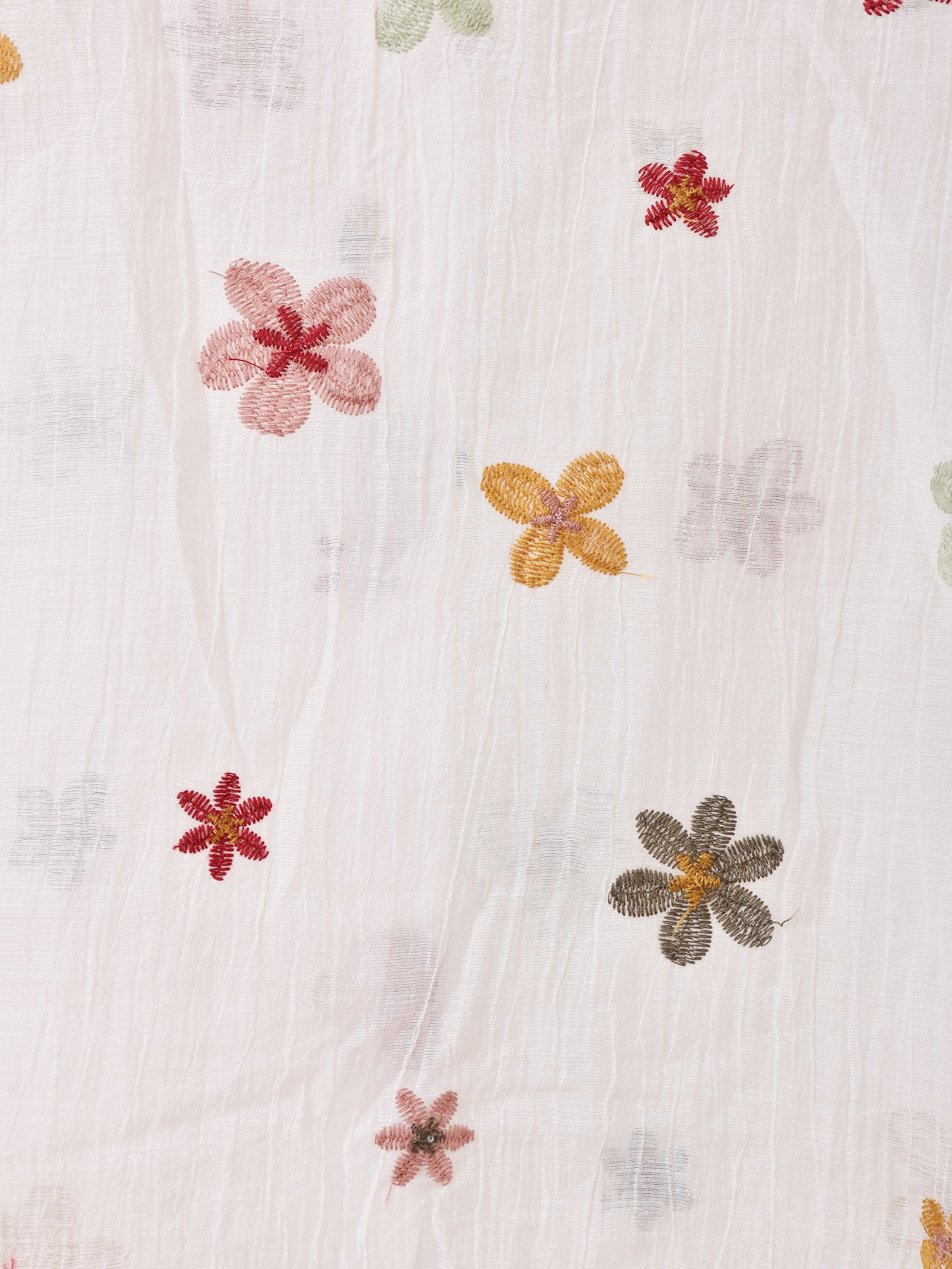 3色展開】Meridian 花柄 刺繍 シアー 長袖シャツ – 古着屋Top of the 