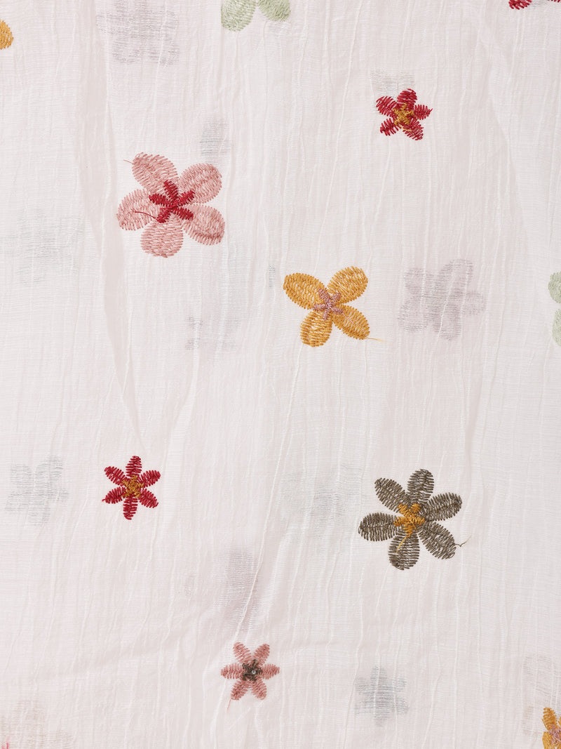 3色展開】Meridian 花柄 刺繍 シアー 長袖シャツ – 古着屋Top of the