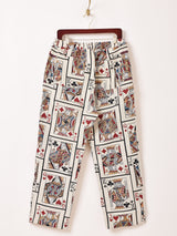 Backers トランプ柄 ゴブラン織り イージーパンツ