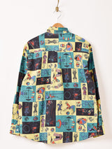 Backers 総柄 サーカス柄 長袖シャツ