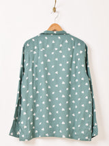 Backers トランプ柄 長袖 オープンカラーシャツ