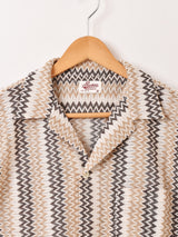 Backers メッシュ 長袖 オープンカラーシャツ