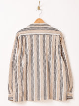 Backers メッシュ 長袖 オープンカラーシャツ