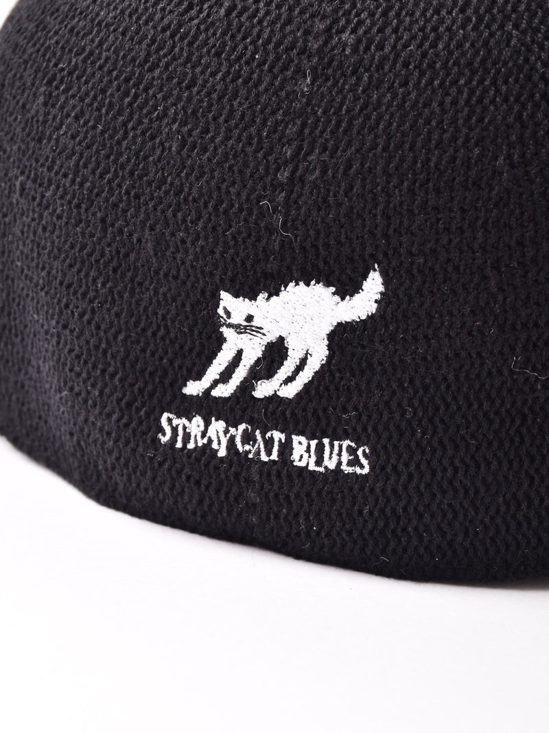 【2色展開】刺繍入り メッシュ ハンチング「STRAY CAT BLUES」