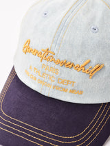 刺繍入り 2トーン デニム キャップ
