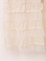 【2色展開】Elcamino クロシェ×チュール フリル キャミソールワンピース