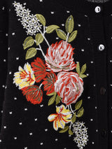 【2色展開】Meridian フラワー ビーズ刺繍 カーディガン