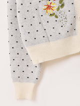 【2色展開】Meridian フラワー ビーズ刺繍 カーディガン