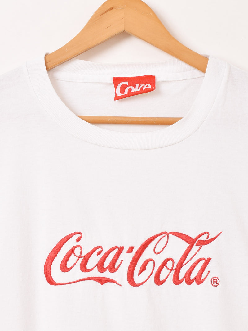 90's〜 アメリカ製 Coca-Cola 刺繍 Tシャツ