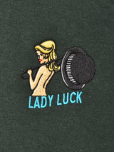 【2色展開】 ワンポイント刺繍ス ウェットシャツ「LADY LUCK」