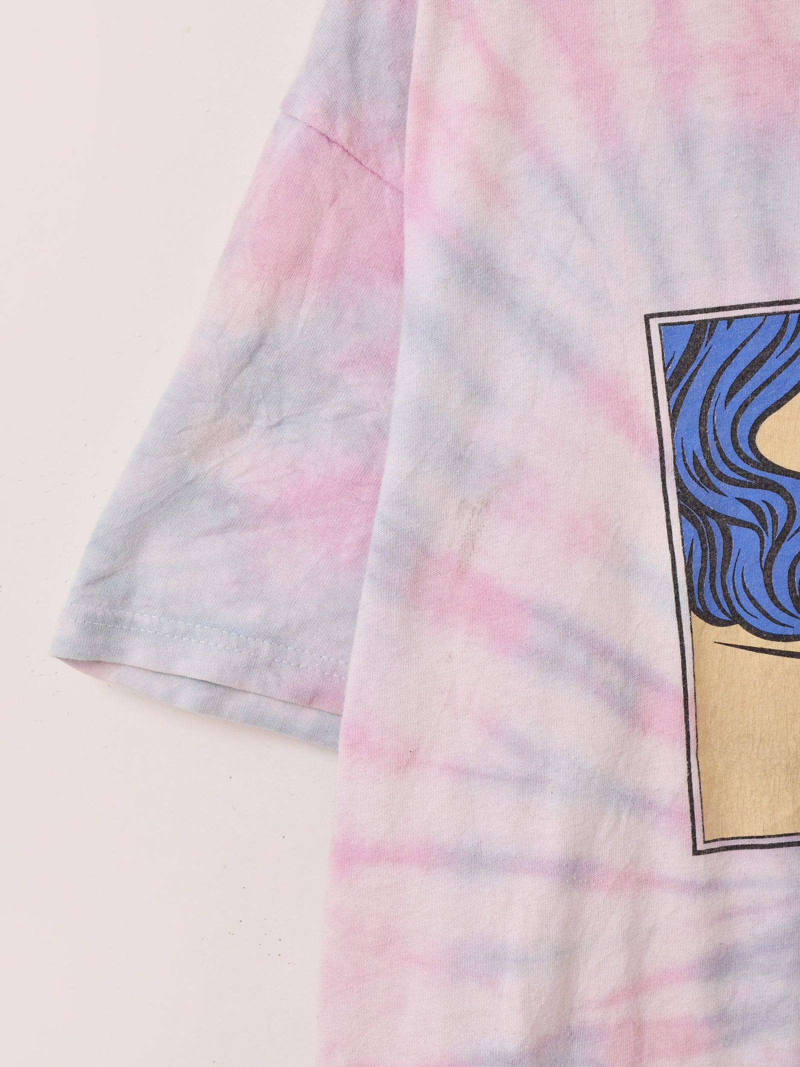 タイダイ染め アメコミ風 プリントTシャツ – 古着屋Top of the Hillの