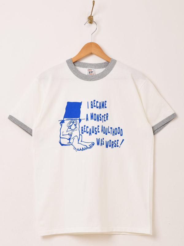 プリント リンガーTシャツ「MONSTER」