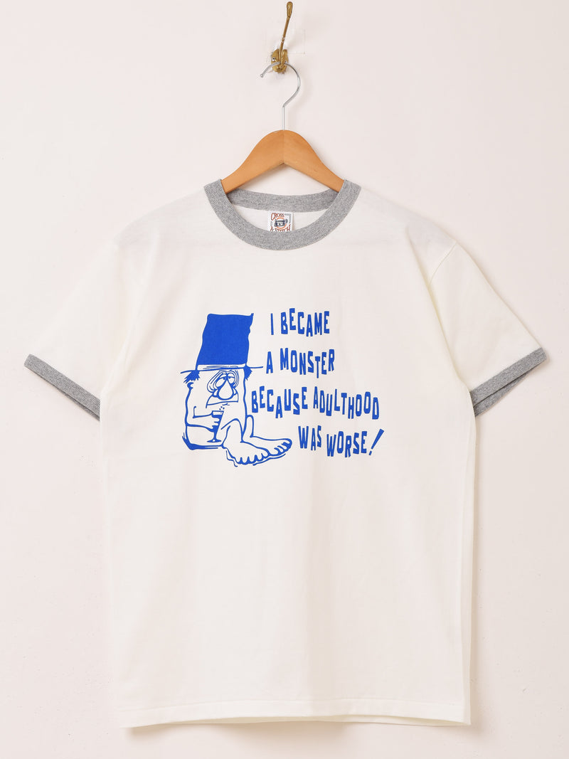プリント リンガーTシャツ「MONSTER」