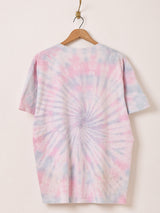 タイダイ染め アメコミ風 プリントTシャツ