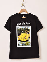 タロットカード風 El Uber 車 プリントTシャツ