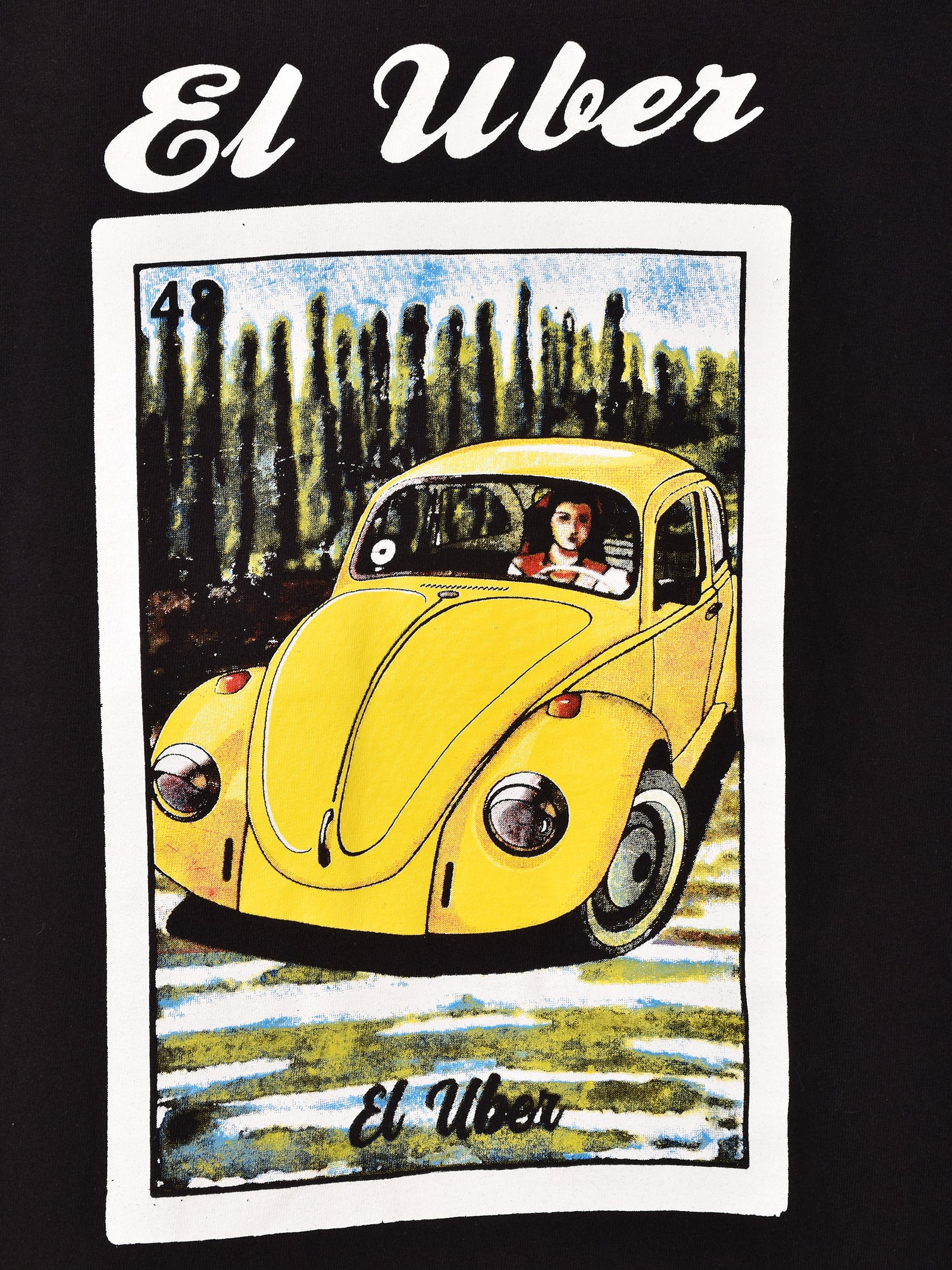 タロットカード風 El Uber 車 プリントTシャツ – 古着屋Top of the