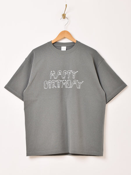 【国内発送】HAPPY HAPPYプリント入り ルーズTシャツ HAPPY HAPPYプリント入り ルーズTシャツ / コットンジャージー