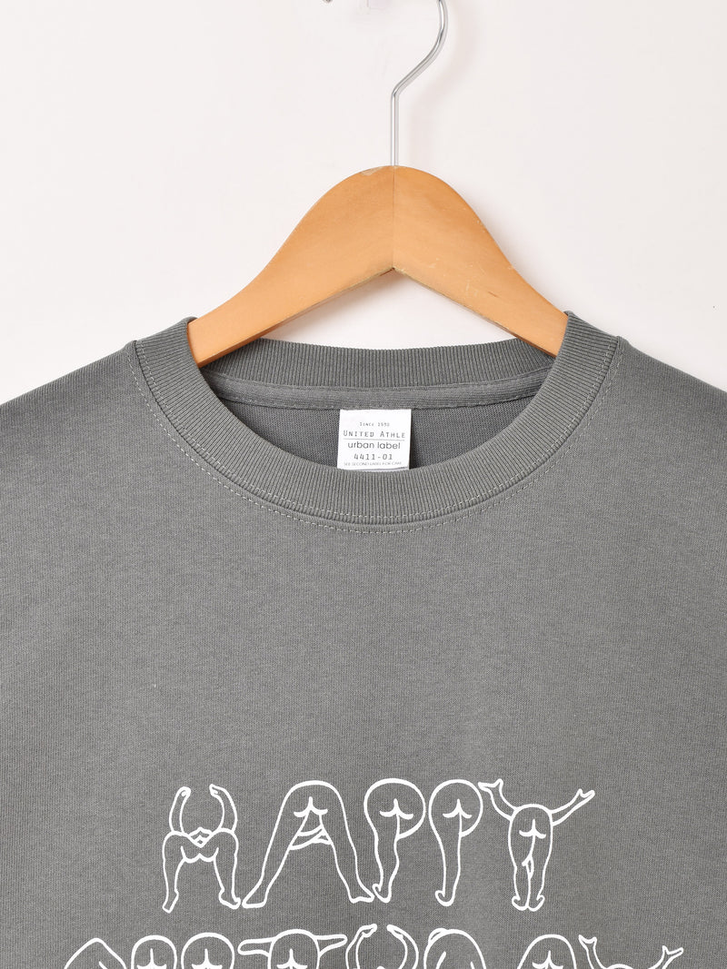 【2色展開】 プリントTシャツ「HAPPY BIRTHDAY」