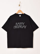 【2色展開】 プリントTシャツ「HAPPY BIRTHDAY」
