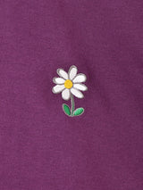 【4色展開】 ワンポイント 刺繍 Tシャツ 「Flower」