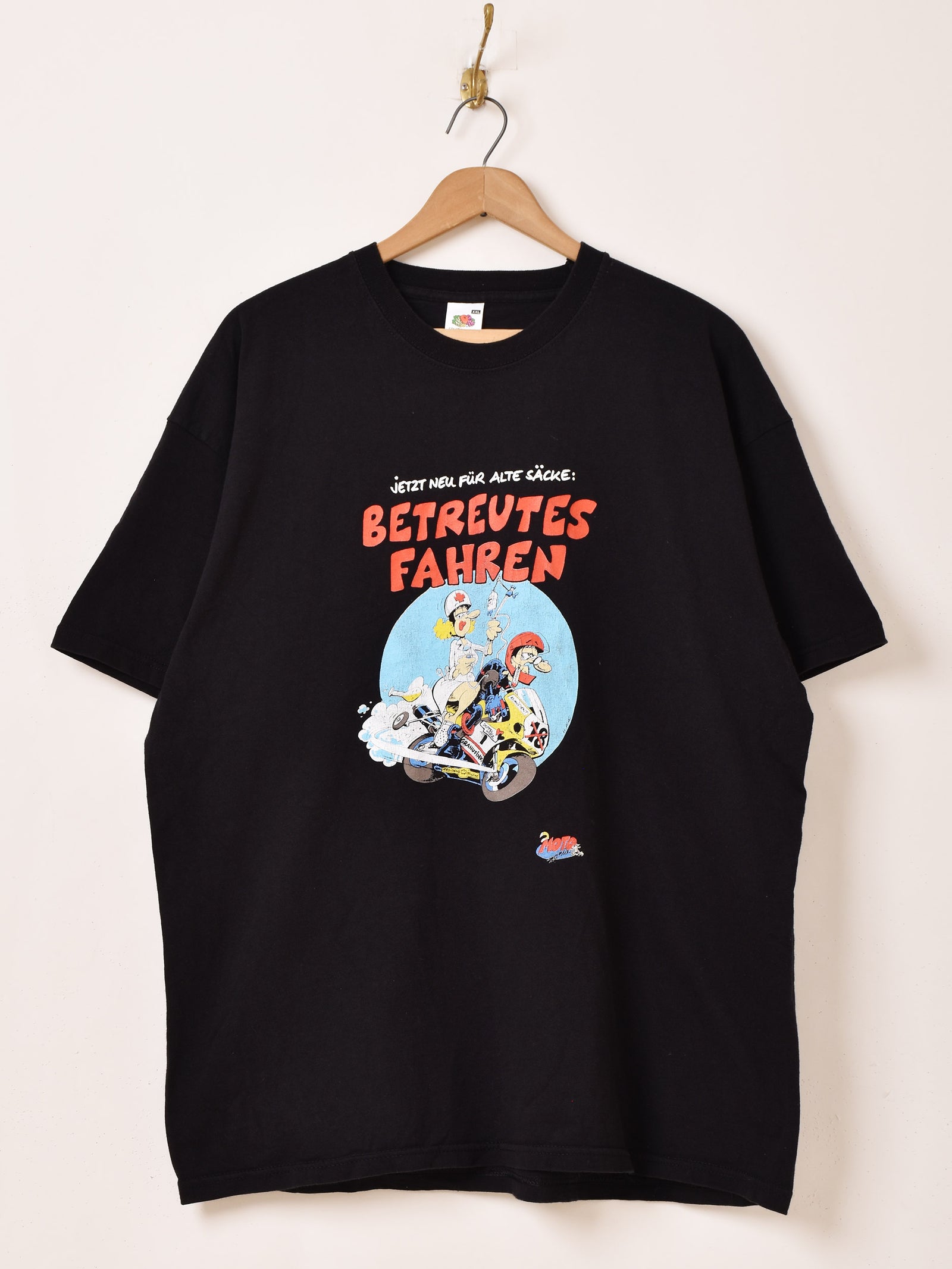 MASAHITO ARAI 　1988年 イラストプリント Tシャツ MOTOmania コミック プリントTシャツ – 古着屋Top of the Hillのネット