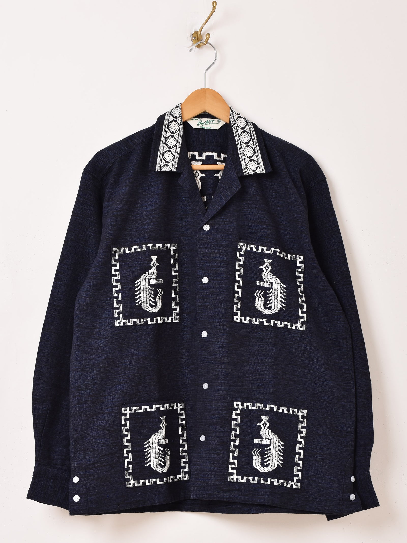 MORABITO premier 長袖シャツ　刺繍デザイン 2色展開】Backers グアテマラデザイン 刺繍 長袖シャツ – 古着屋