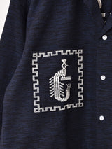 【2色展開】Backers グアテマラデザイン 刺繍 長袖シャツ