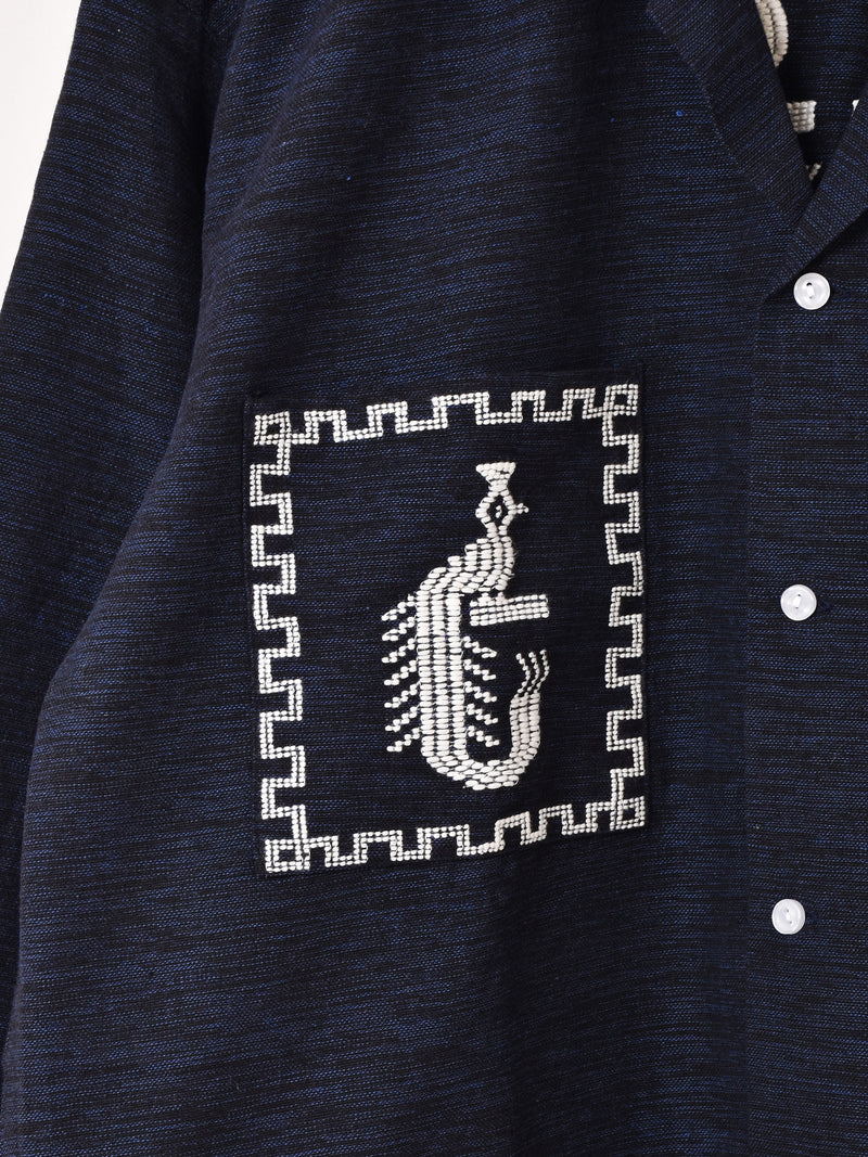 【2色展開】Backers グアテマラデザイン 刺繍 長袖シャツ