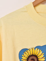90's〜 アメリカ製 ひまわり 女の子 プリントTシャツ