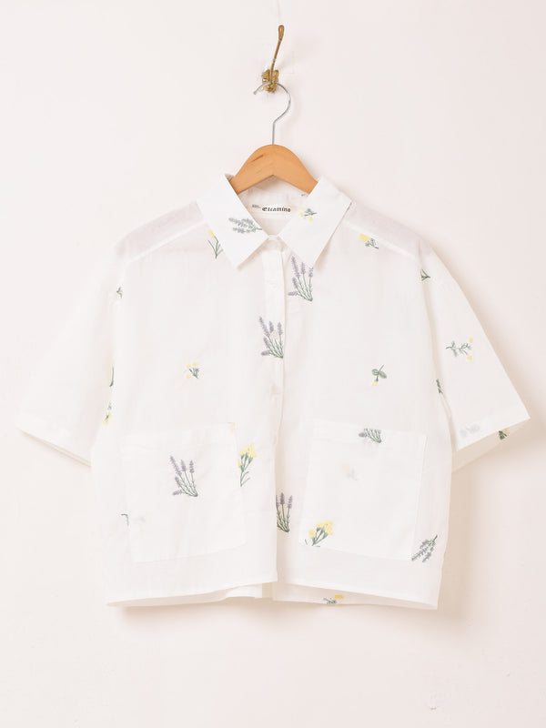 【2色展開】Elcamino アソート 刺繍 半袖シャツ