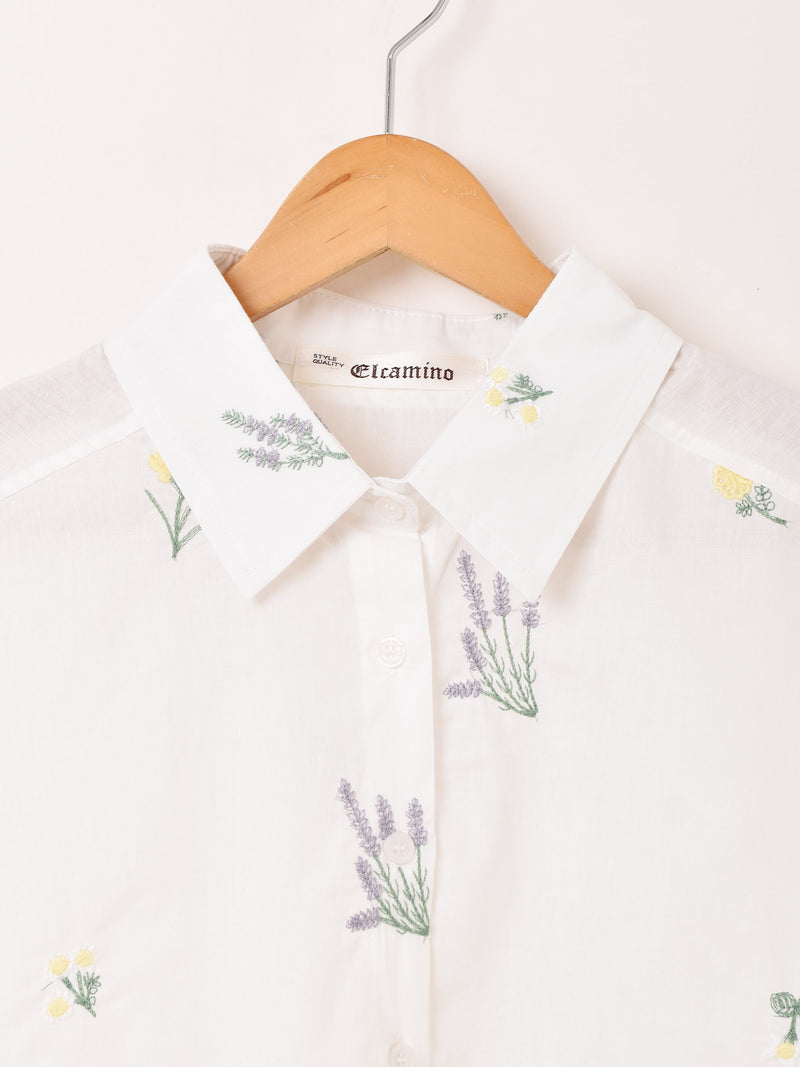 【2色展開】Elcamino アソート 刺繍 半袖シャツ